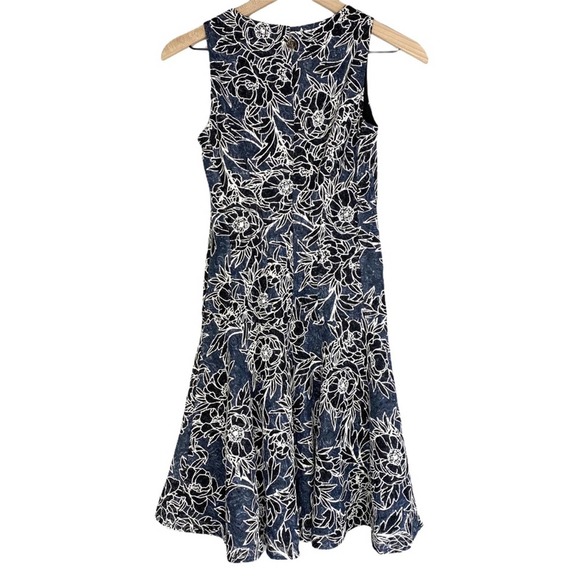 Tommy Hilfiger Dress Blue A-Line floral lace 0P - Picture 2 of 7